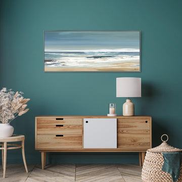 Along the Coastline Framed Canvas by Valerie Mravyan